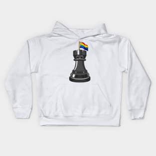 Chess piece Rook Rainbow Chess Kids Hoodie